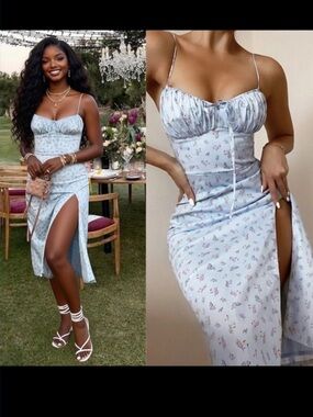 white christmas dresses Floret Midi Dress - Sage main image 1